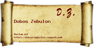 Dobos Zebulon névjegykártya